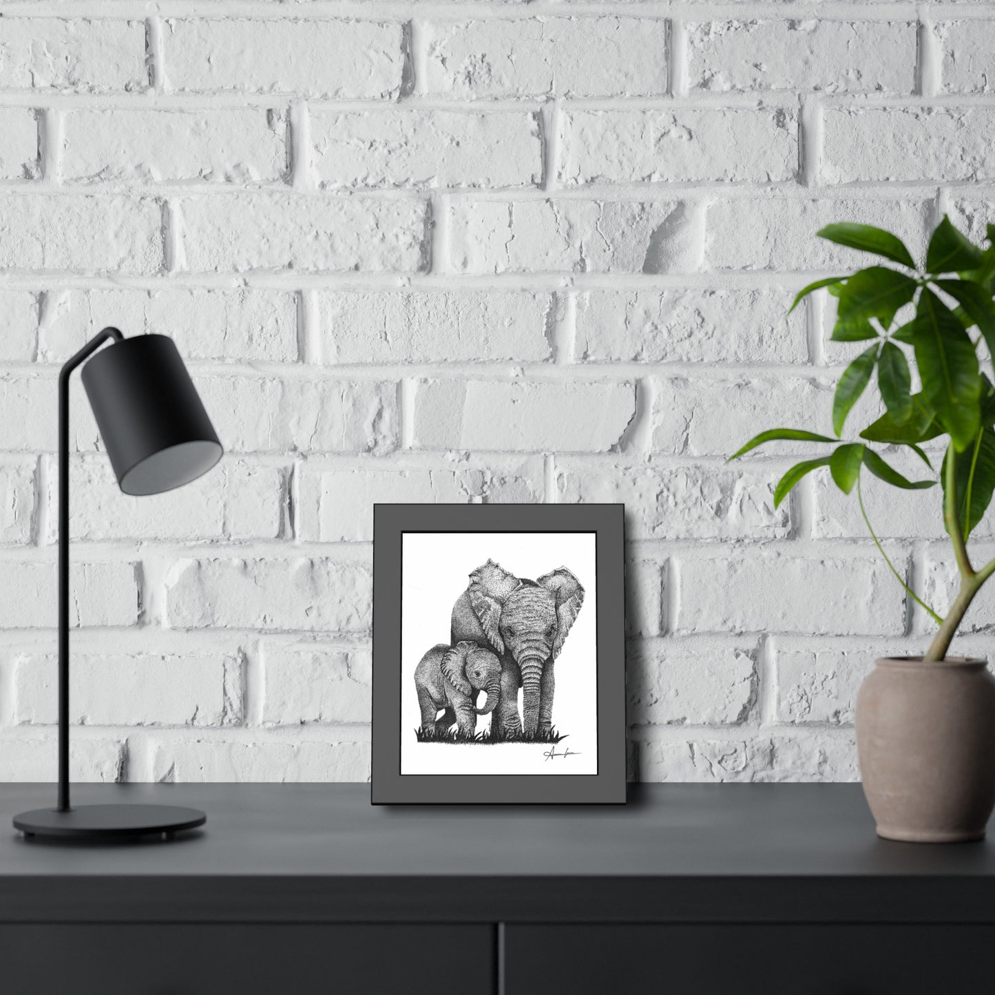 Elephant Pair Print