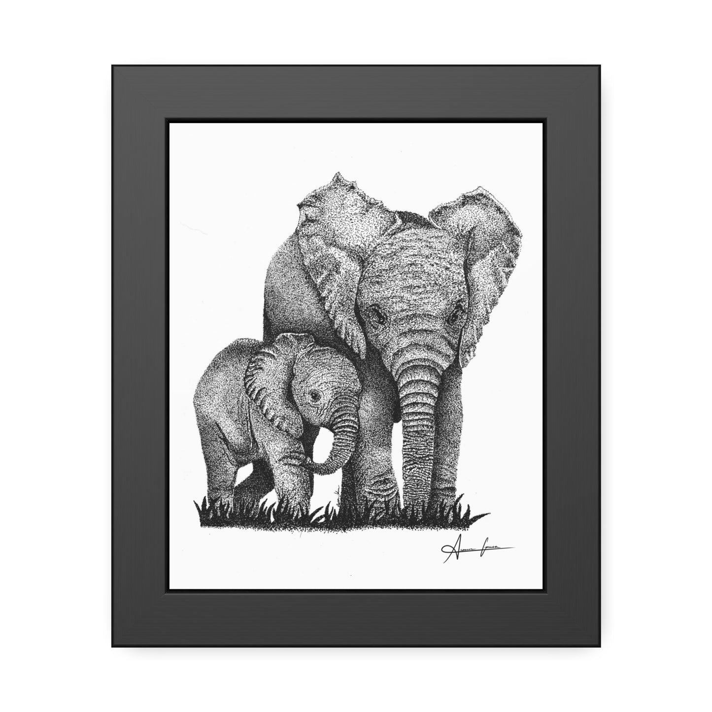 Elephant Pair Print