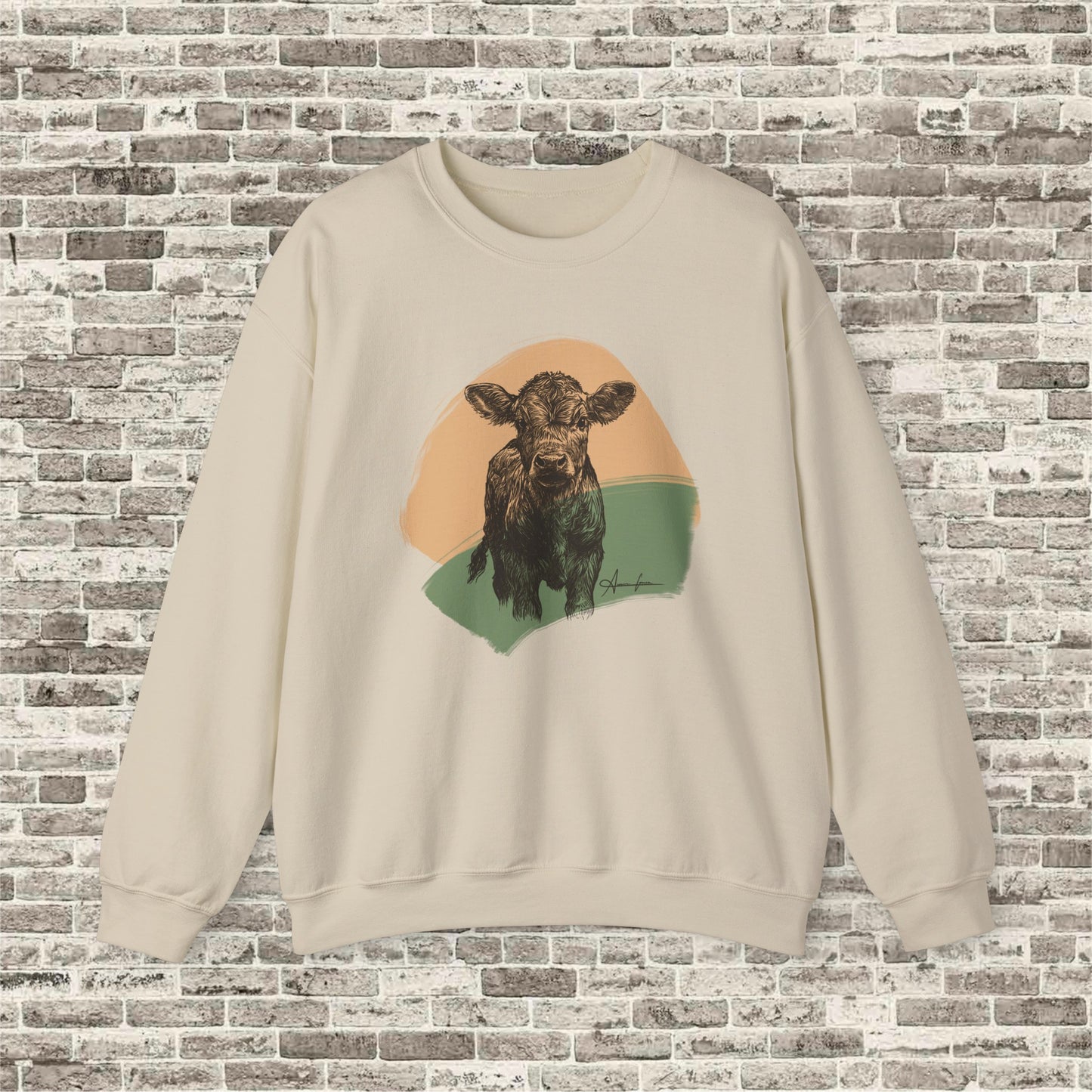 Calf Sketch Crewneck